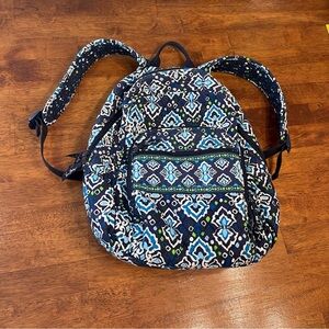 Vera Bradley backpack ink blue white